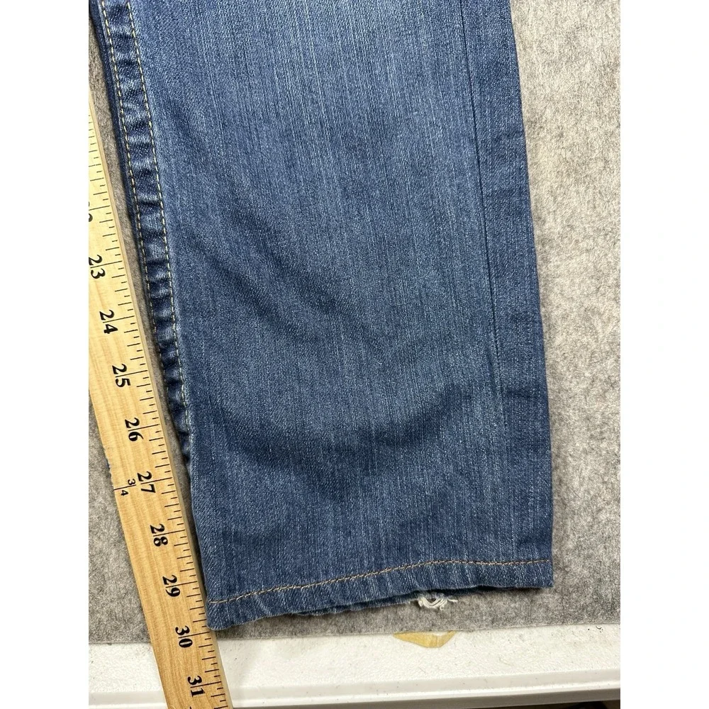 True Religion Jeans Mens 31x30 Bootcut MDE8580M USA Y2K Medium Wash Flap